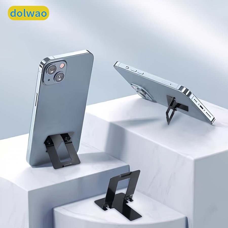 E-shop dolwao Smartphone-Ständer, Tragbarer für Handy, Faltbarer Handy-Ständer aus Edelstahl, Verstellbare Universelle Mehrwinkel- für Alle Smartphones