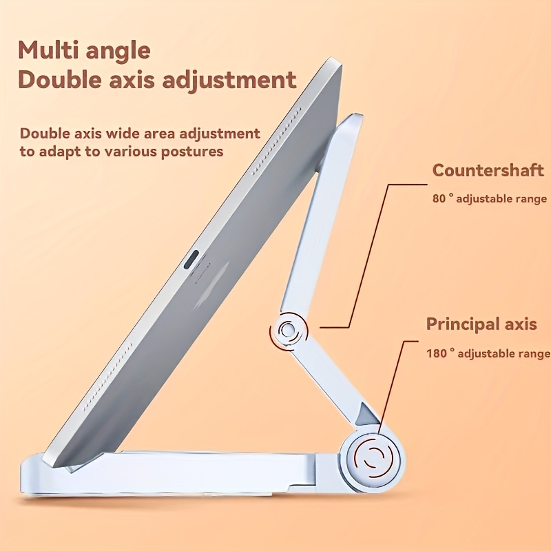 

Multifunctional Adjustable Tablet Holder For Ipad, E-readers And Smartphones - Portable Holder With Multiple For Live Streaming, Video Watching And Online Learning - Abs Material