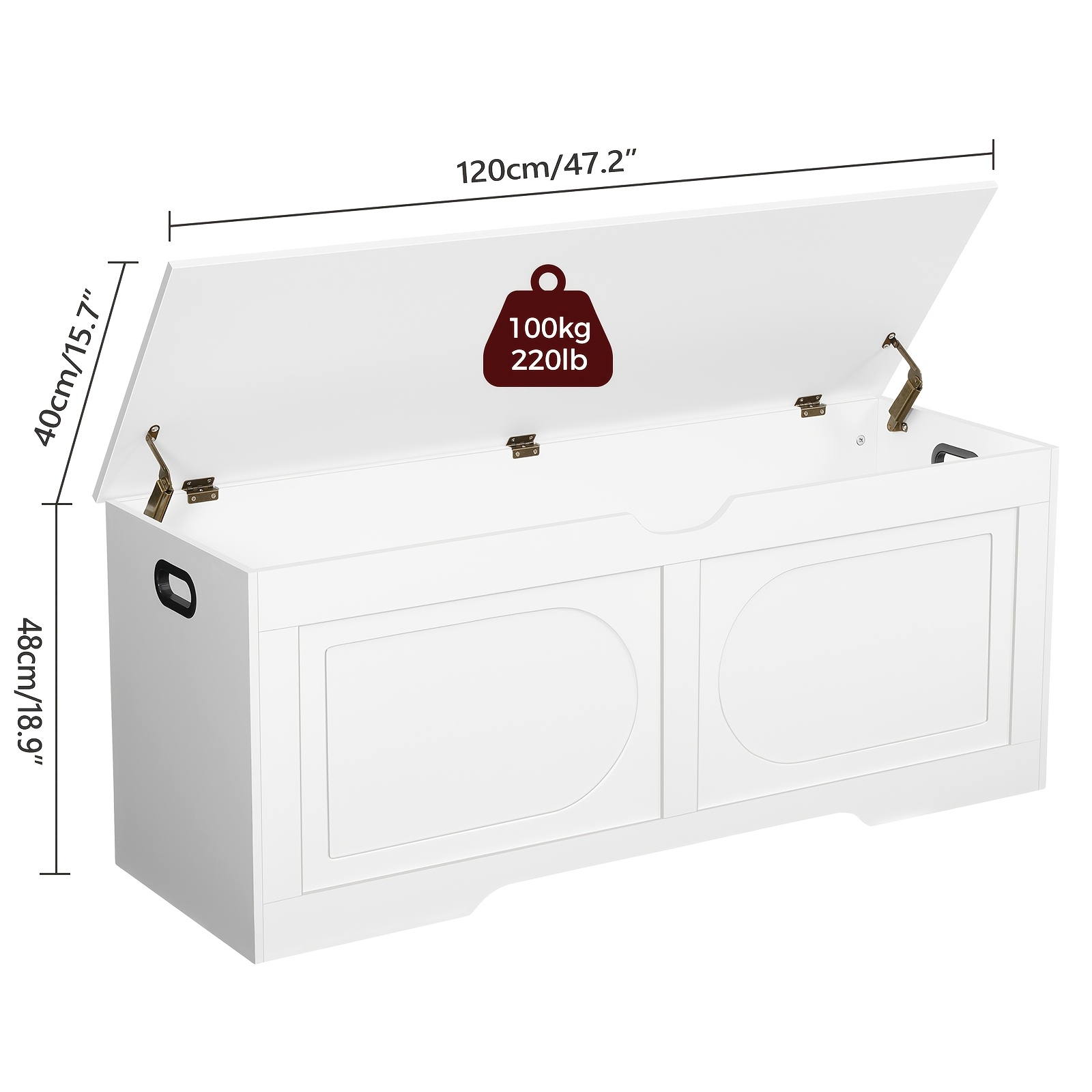 Multi-functional Storage Bench - Spacious And Easily , Ideal For Living Room Or Bedroom, Serves As Stool And Storage Cabinet