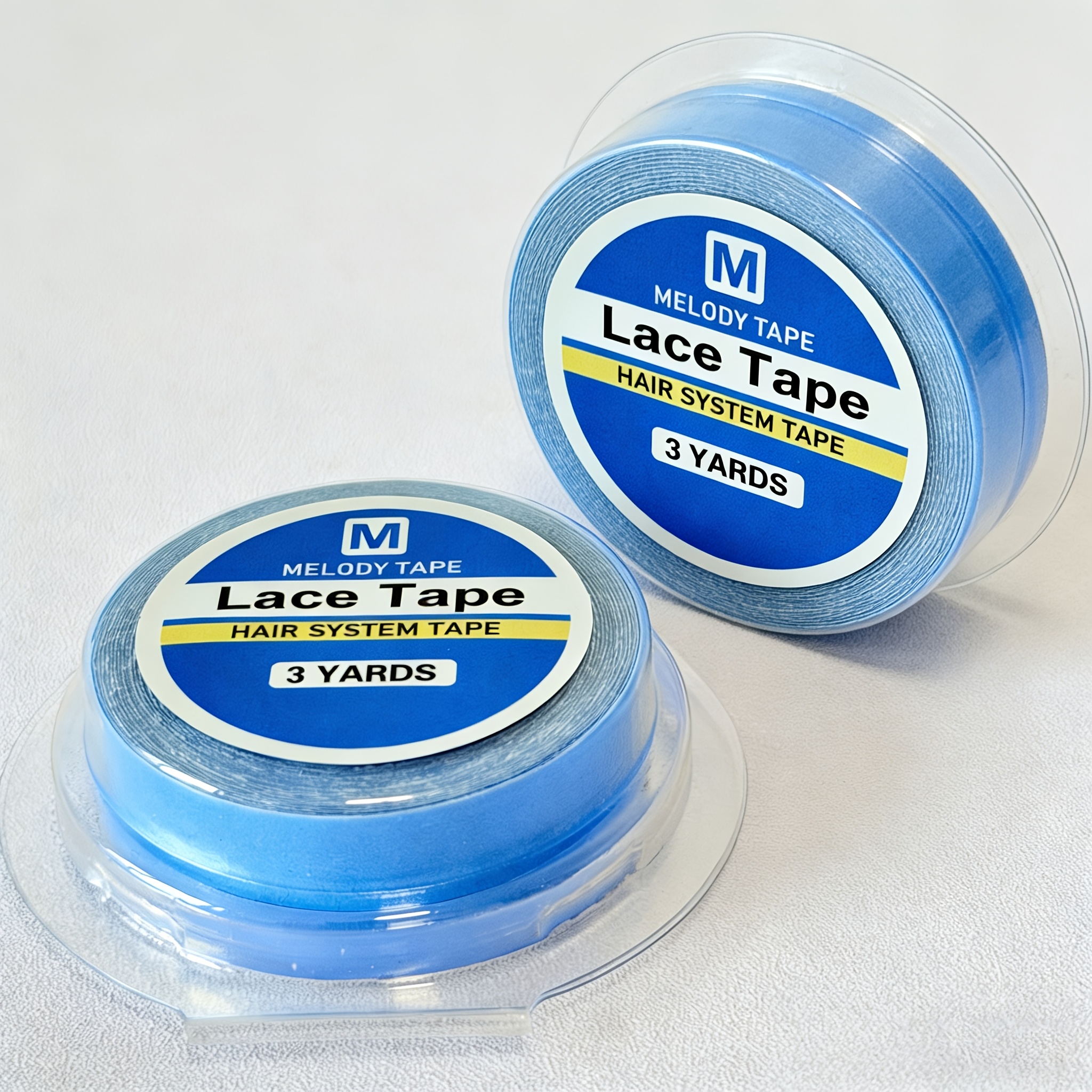 TEMU 2 Rolls Of Double-sided Lace Tape For Wigs, Portable Shell Packaging, Protective Version, Waterproof And Sweatproof, 3 Yards In Length, 2 Cm In