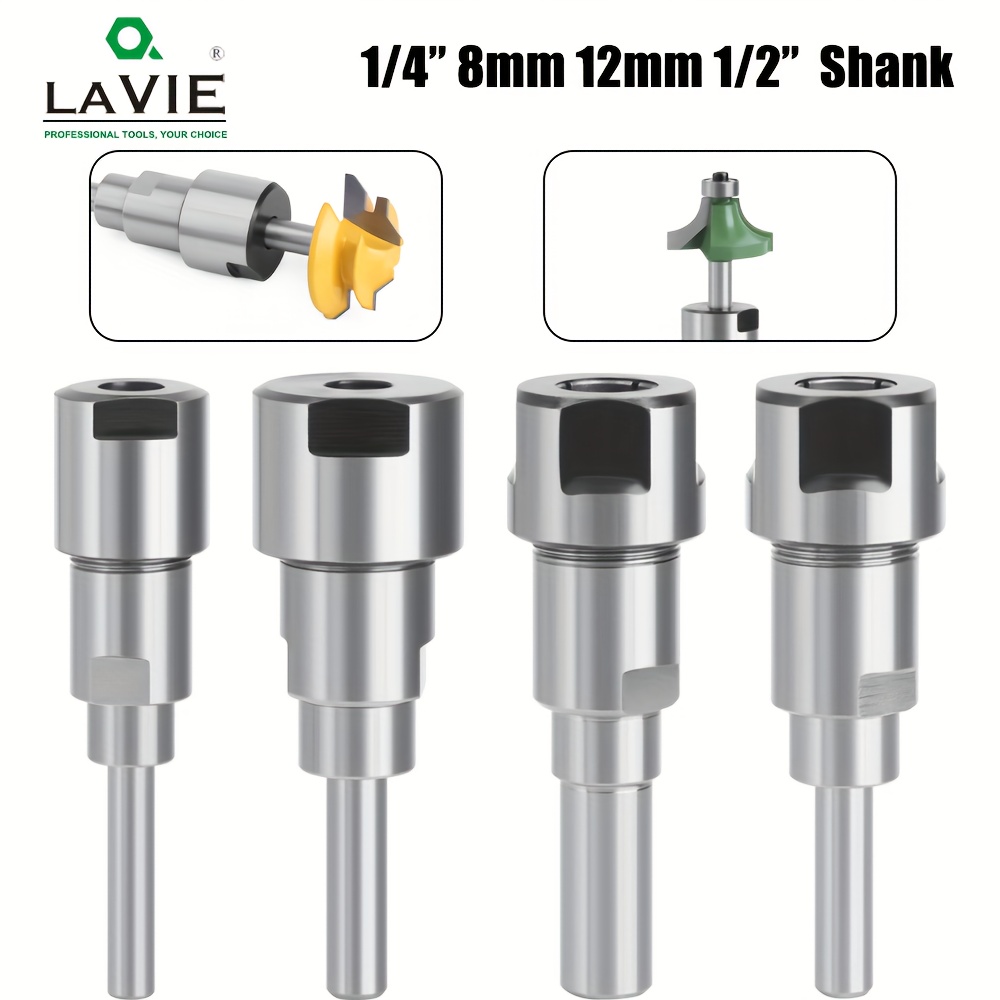 Eyech 1/4 Inch Shank Router Collet Extension Rod with 6.5mm ER16 Spring Collet, Trimming Eyech 1/4 Inch Shank Router Collet Extension Rod with 6.5mm ER16 Spring Collet, Trimming