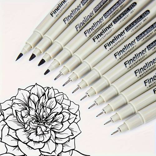 multi line drawing pen set 5 6 9pcs black fine waterproof ink pens for document writing line art painting dot journaling sketch cartoon animation essential office accessories for professional artistic use