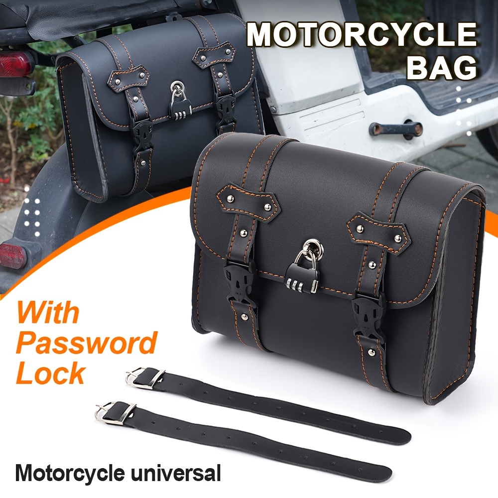 universal motorcycle saddlebag locking edge leather Temu Canada