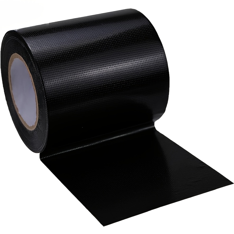 TEMU 1 Roll Of Repair Tape, 4 Inches Feet - Self-adhesive, Waterproof, Heavy-duty Vinyl Polyester High-quality Black Fabric Tape, Suitable For Boats,