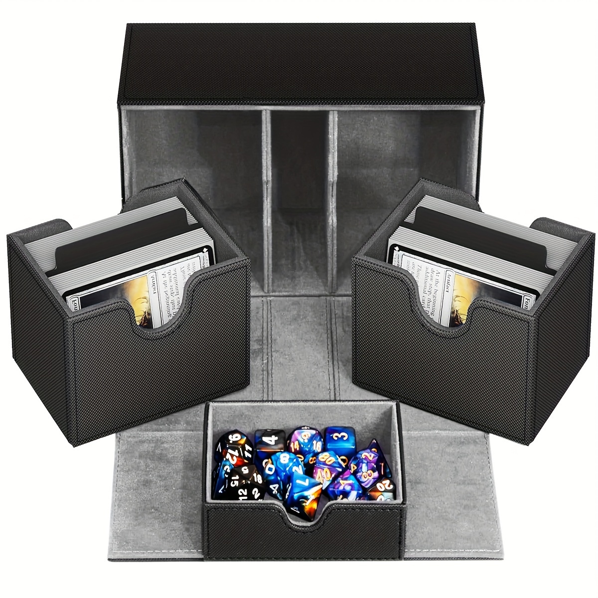 

Magic Commander Deck Box - Sideloader Double Deck Box - Mtg Deck Box Commander Suitable - Holds 200 Double Sleeved Dice