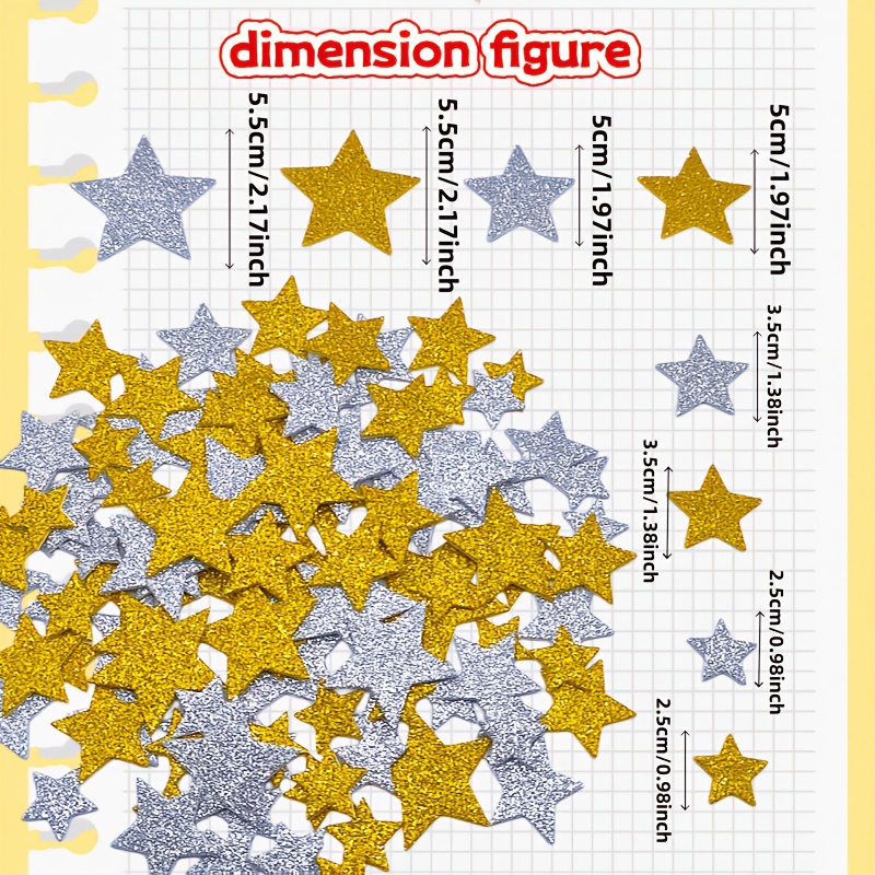 125pcs Golden And Silvery Dual-color Foam Stickers, Featuring A Sparkle, And 60pcs Self-adhesive Eye Stickers, Self-adhesive Foam Stickers For Diy Decorations, As Well As Event And Party Decorations