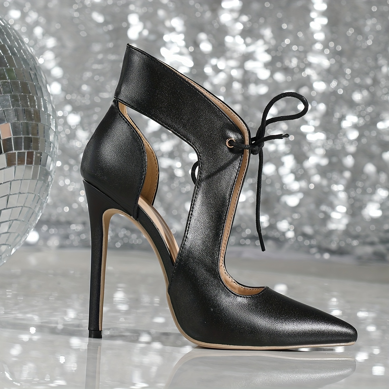 Tacones Altos Zapatos De Tacon Con Agujetas Agujetas Zapatos