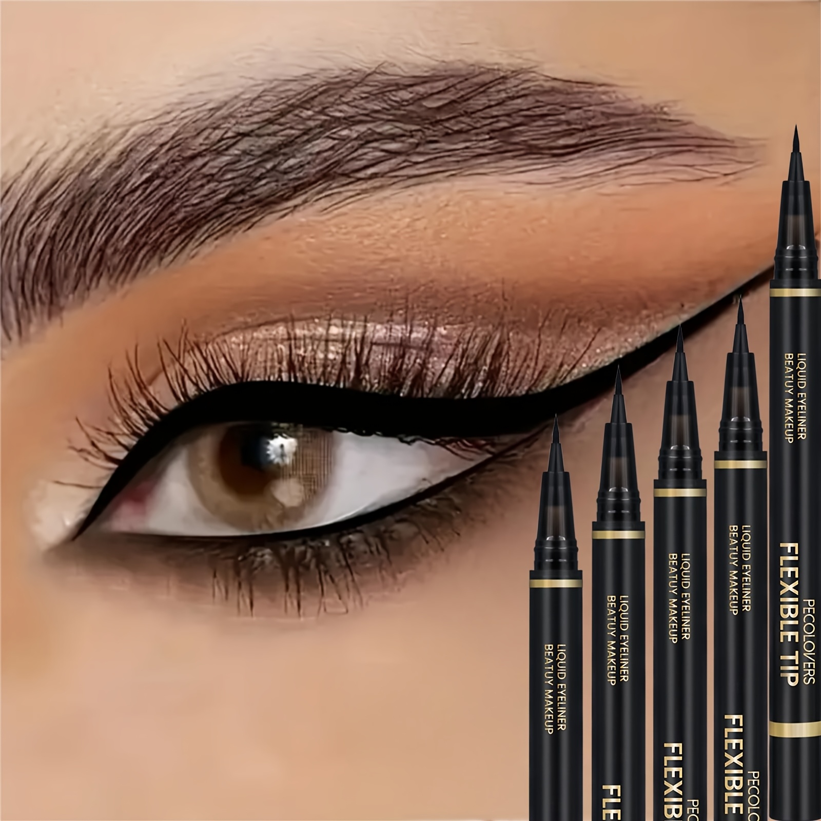5pcs waterproof liquid eyeliner super exquisite long lasting stain proof ultra fine nib black gentle and   beginners