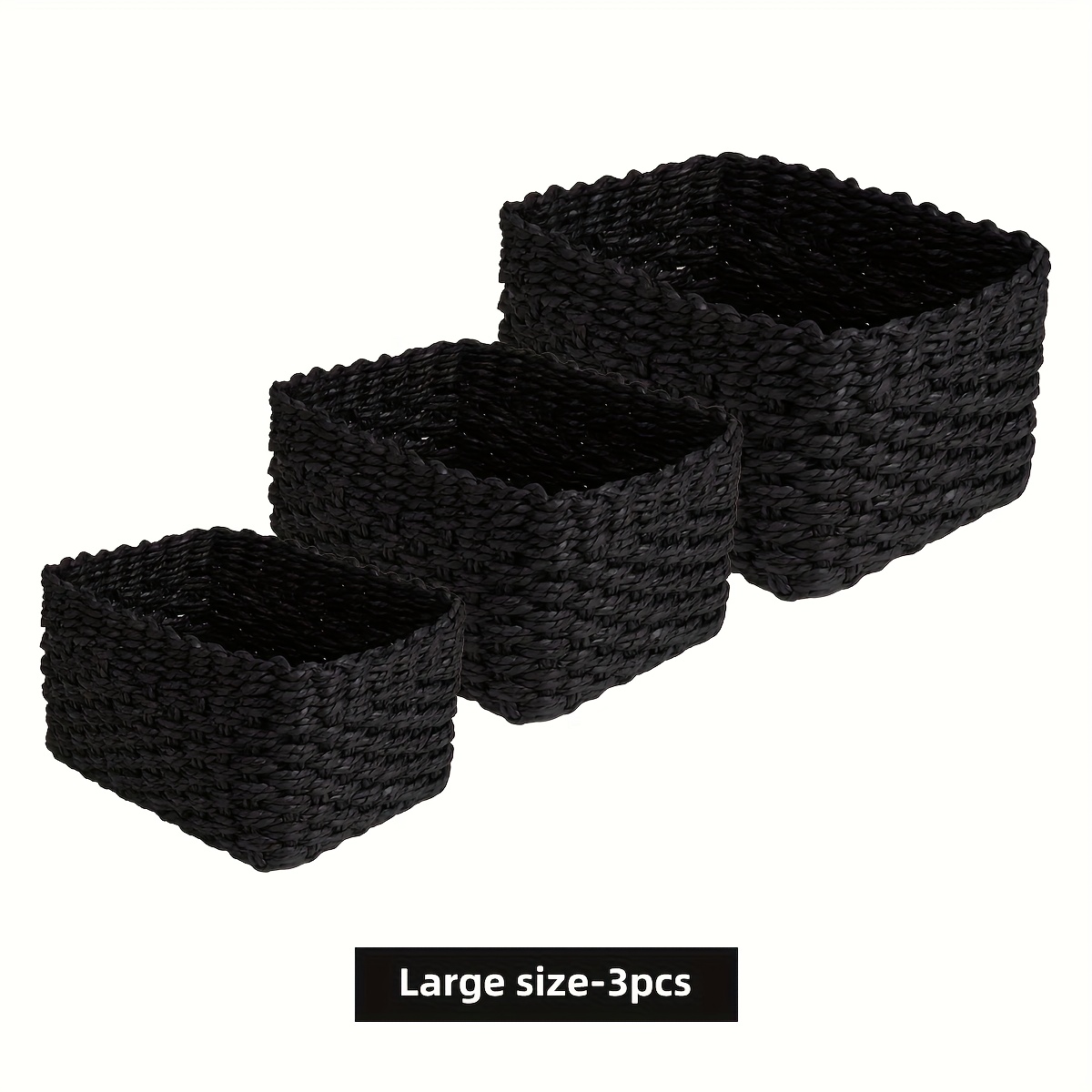 3pcs Set Of Cute Desktop Small Storage Baskets, Small Item Storage Baskets, Suitable For Bedroom, Living Room, Desktop Storage, Dressing Table Cosmetics Storage. Room Organization And Storage Tool