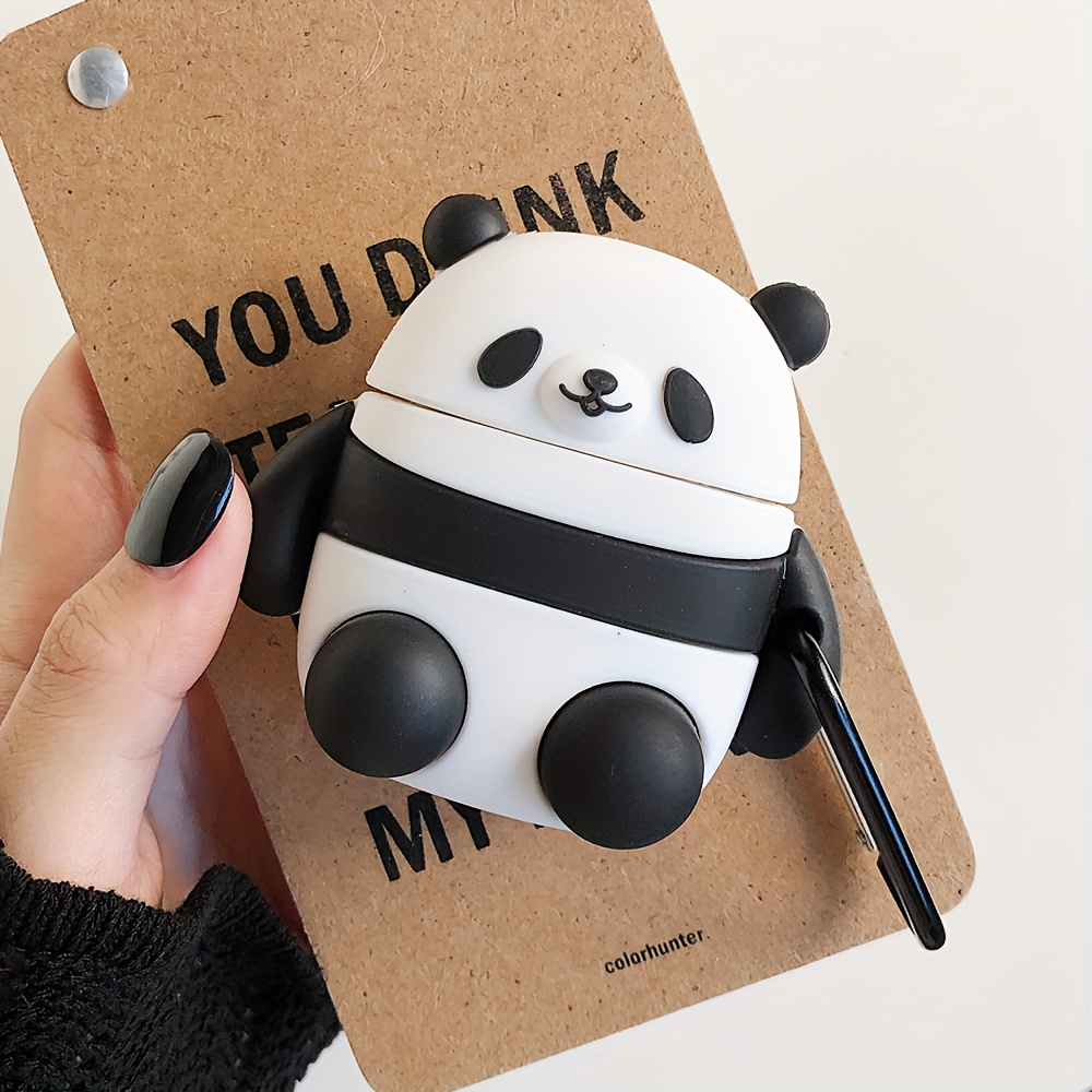 

1pc Cute Panda Silicone Earphone Protective Case, Suitable For Airpods 1/2