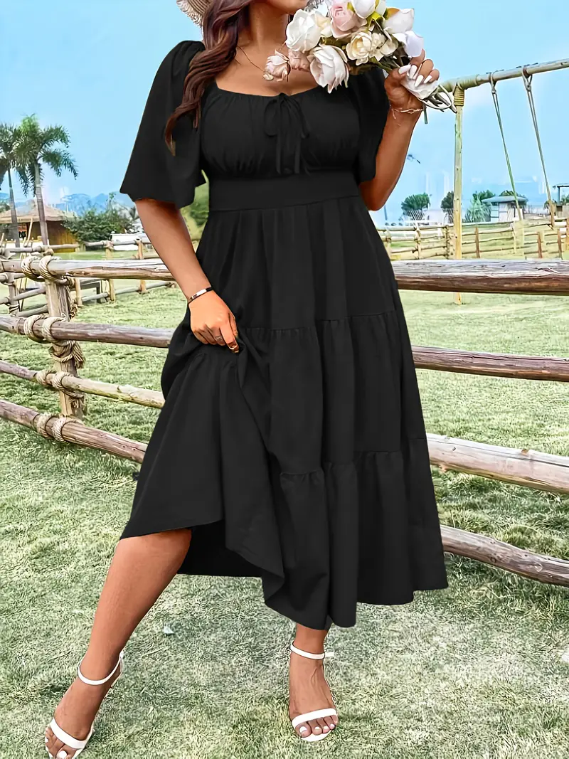plus size plus size womens solid color multi layer long - Temu Mexico plus size plus size womens solid color multi layer long - Temu Mexico