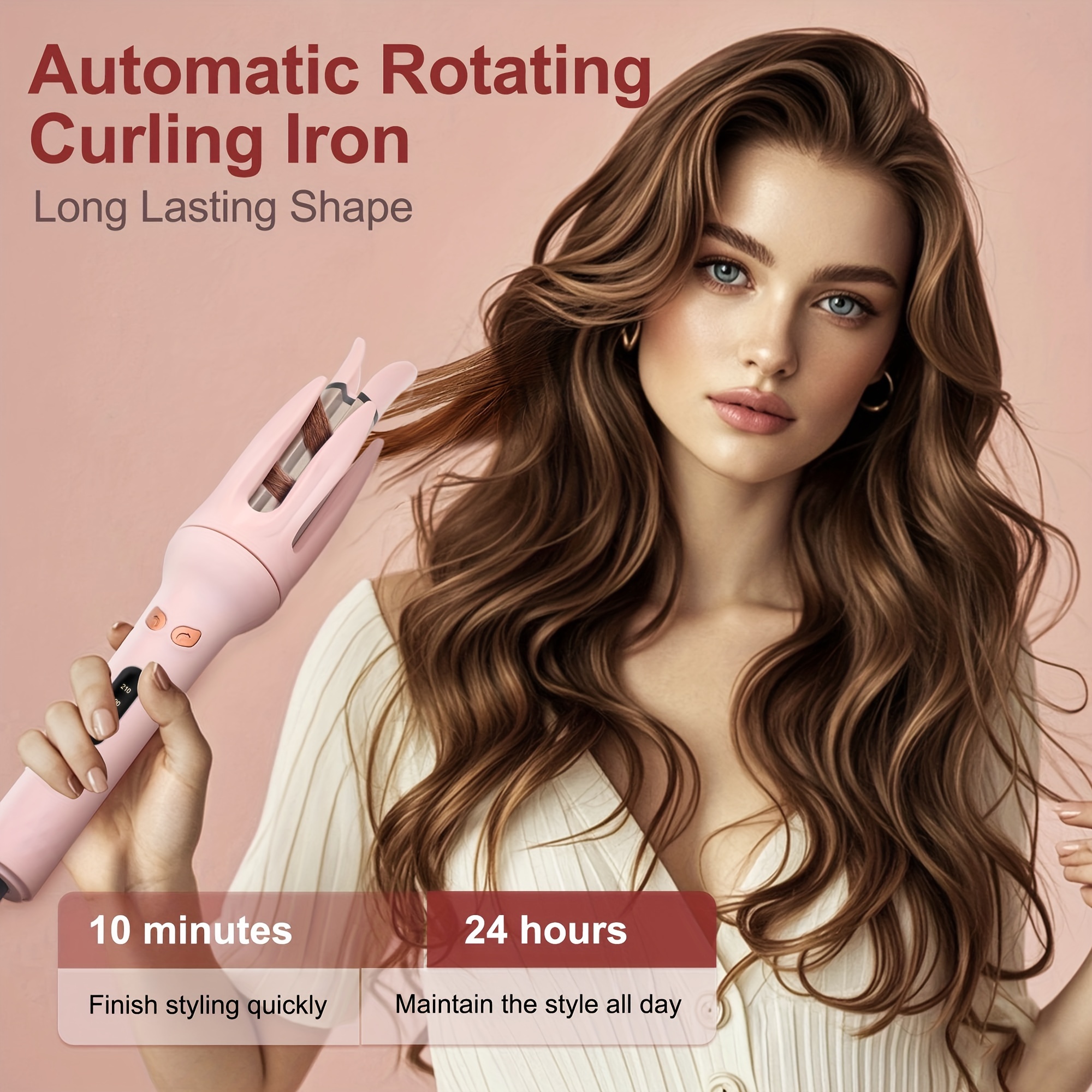 

28mm Rotating Curling Iron Display - Curling Irons, Curler, Styling, Ion , Smoothing For , , Auto Shut-off, Christmas