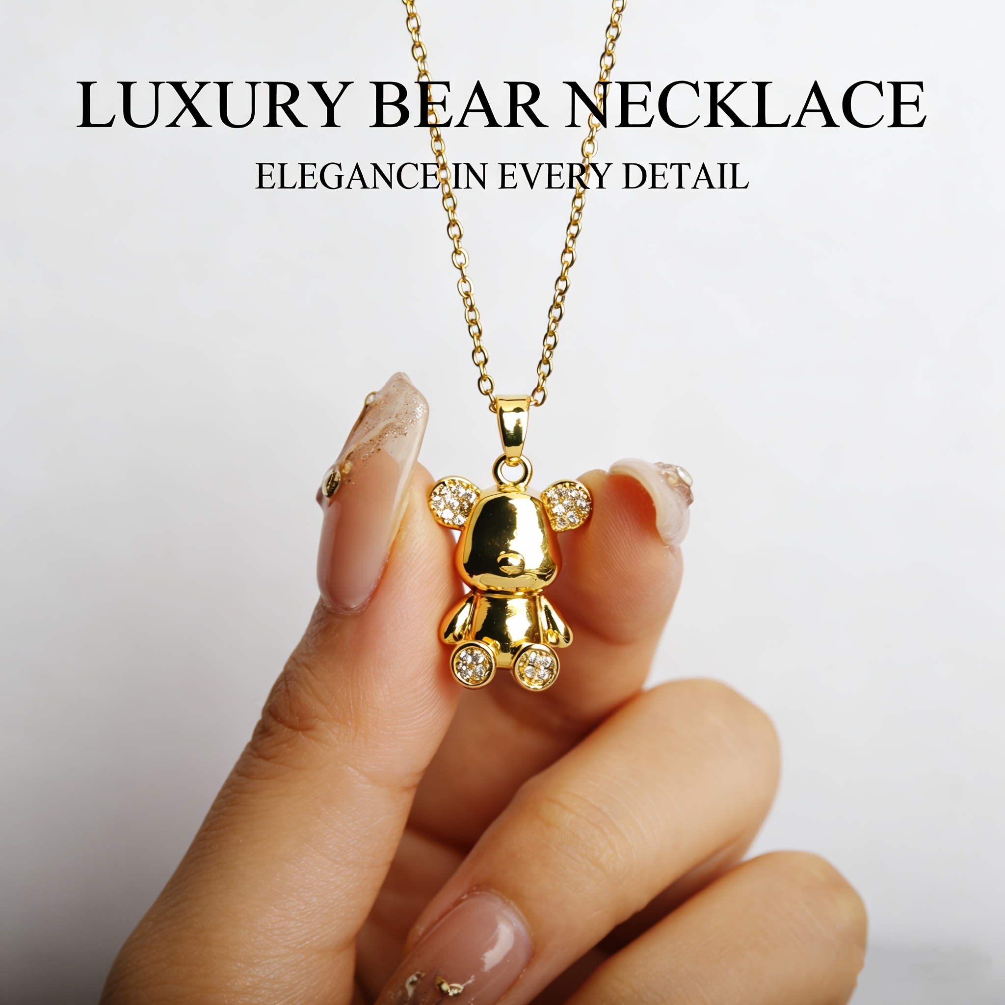 TEMU 1pc Classic Women's Necklace With And Zirconia Pendant, Fade-resistant, Exquisite And Elegant, Suitable For Daily Wear Or Parties, Fashionable