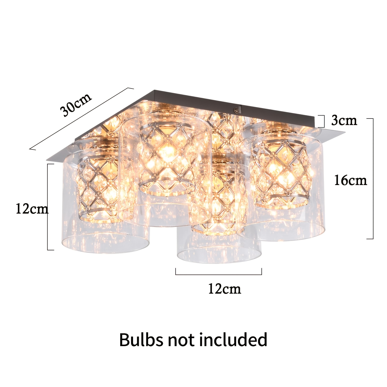 Ceiling Light Living Room Ceiling Light Vintage Kitchen Lamp G9 Crystals Hallway Lamp 4 Flammig Bedroom Lamp For Hallway Bedroom Kitchen Entrance Bulb Not Included