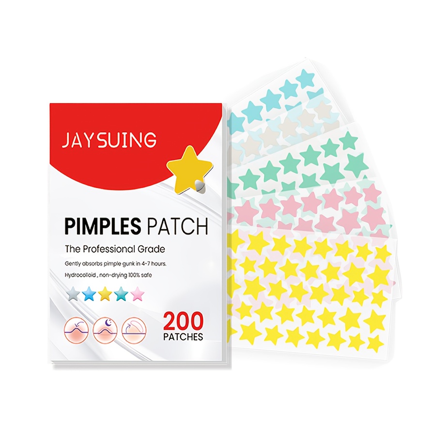 200pcs Star Acne Stickers Facial Concealer Stickers Effectively Cover Acne Blemishes Christmas Supplies Gifts