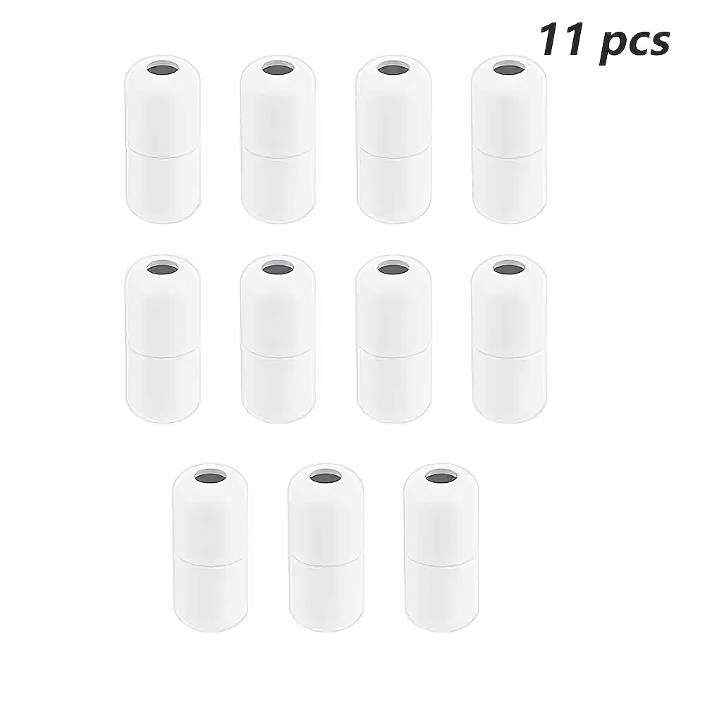 Image of 11 Shoelace Lock Buckles. Aluminum Elastic No-tie Shoelace , Connectors For Sneakers, Casual Shoes, Running Shoes, Or Sneakers. Shoelace End Tips, Suitable For Types Of Shoes. Black, White