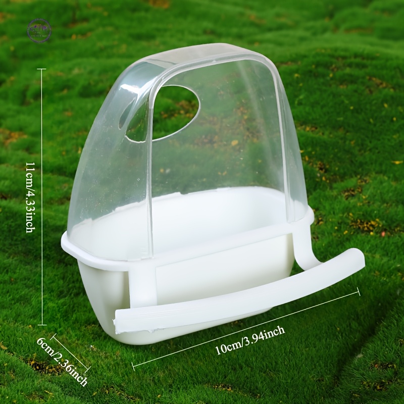 Image of Resin Bird Feeder, Caged Bird Water Feeder, Parrot Feeder Hanging Bird Food Bowl, Bird Seed Food Container, Parrot, Budgerigar, Lovebird Cage Additions, Without Battery