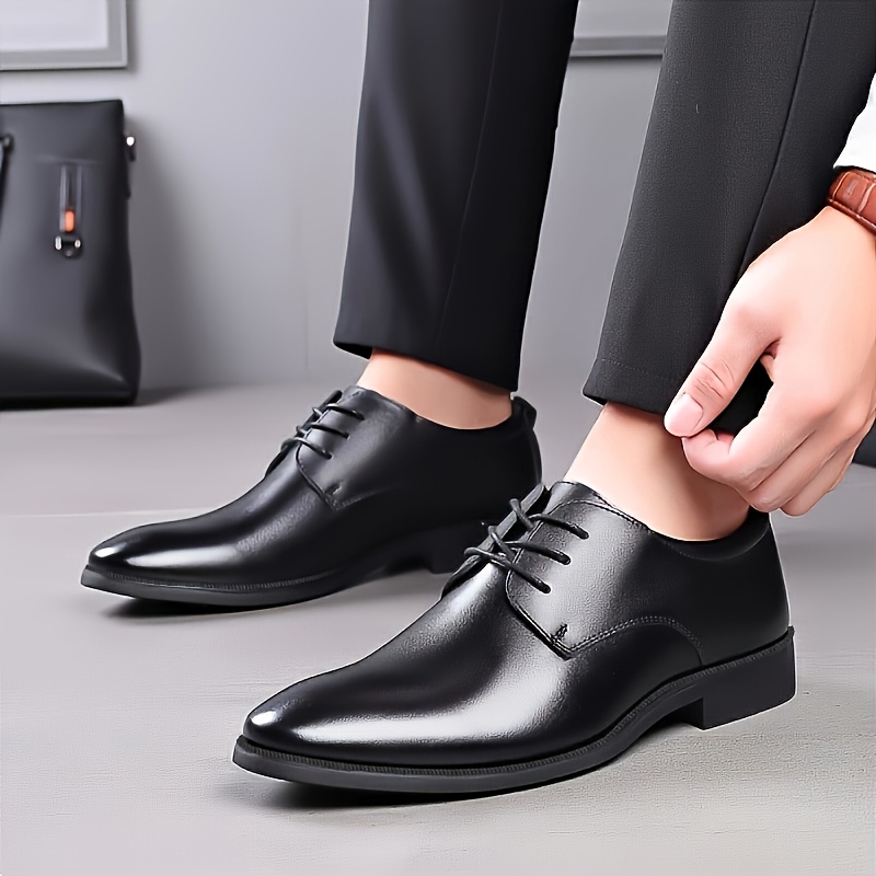 Alternative view of Zapatos Formales para Hombre, Zapatos de Negocios Bajos y Brillantes en , Diseño Minimalista de Doble Uso con…