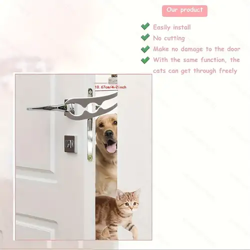 Einfach Zu Installierender, Verstellbarer Türriegel Für Haustiere Mit  Einziehbaren Nägeln – Schützen Sie Ihre Haustiere – Passend Für Alle