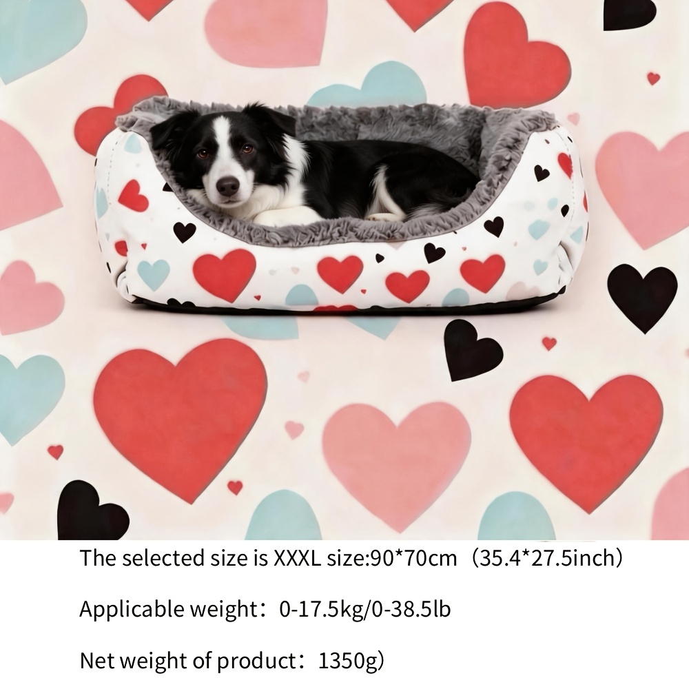 1pc   festival couples valentines day pet bed for dogs and cats multiple sizes gift Product details 7