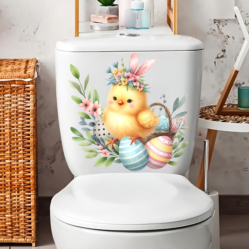 

Easter Egg & Chicken Cartoon Stickers - Decals For Windows, Fridges, Washing Machines & Bathroom Decor | Plastic,