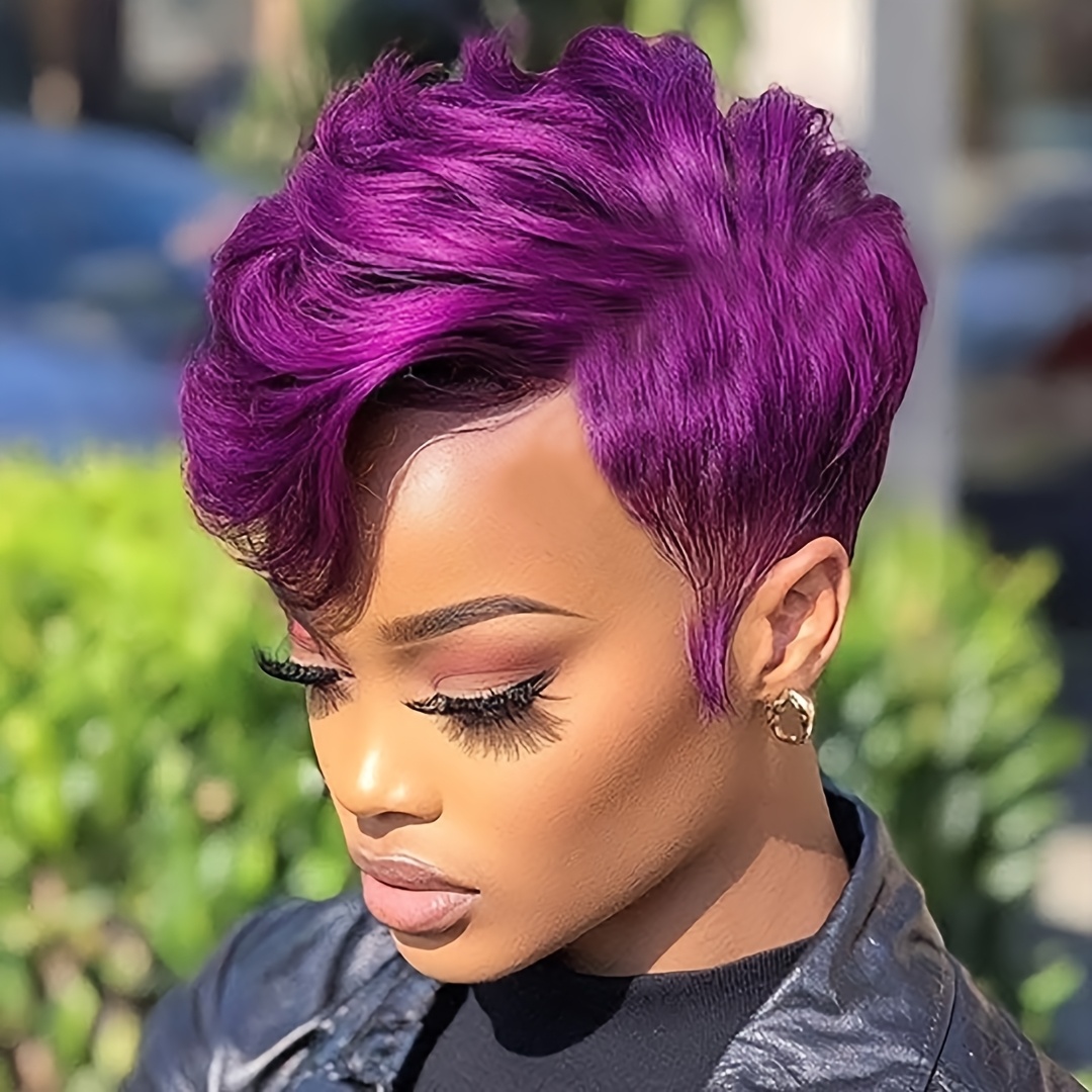 TEMU Nicelatus Offers Short Wigs With Bangs In A Vibrant , Perfect For Occasions Like Halloween, Christmas Parties, And Music Festivals. Synthetic