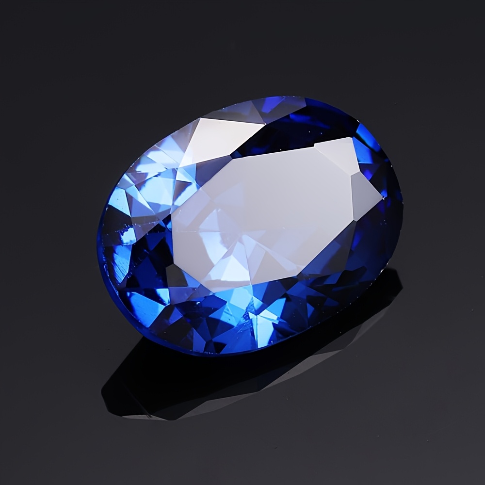 TEMU 6.5 Carat Luxurious Royal Blue Tanzanite Rough Stone 10*14mm - High-quality 5a Rough Stone, Suitable For Making, Perfect For Rings, Necklaces,