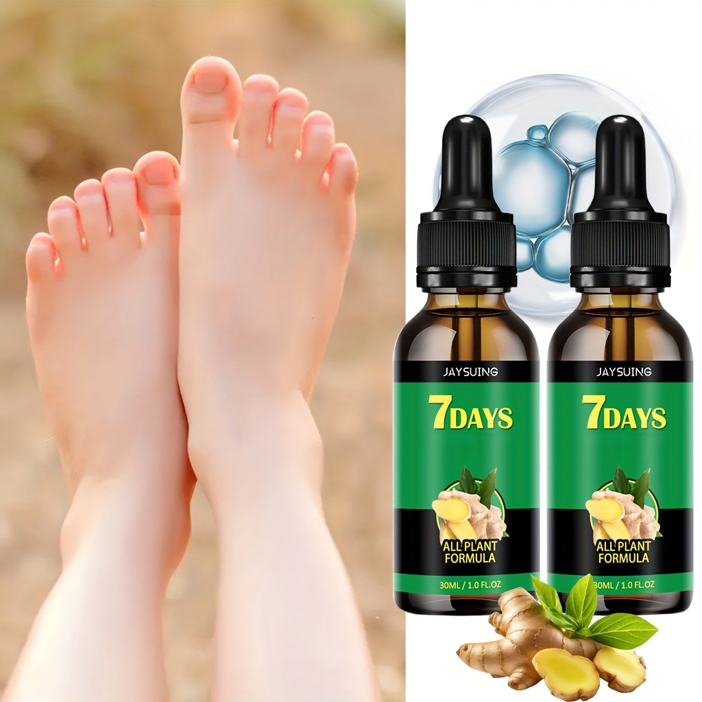TEMU 2pcs Ginger Essential Oil, Ginger Nail Care, Gentle Formula Nail Care - Keep Nails Clean, Suitable For Types 30ml/1fl.oz