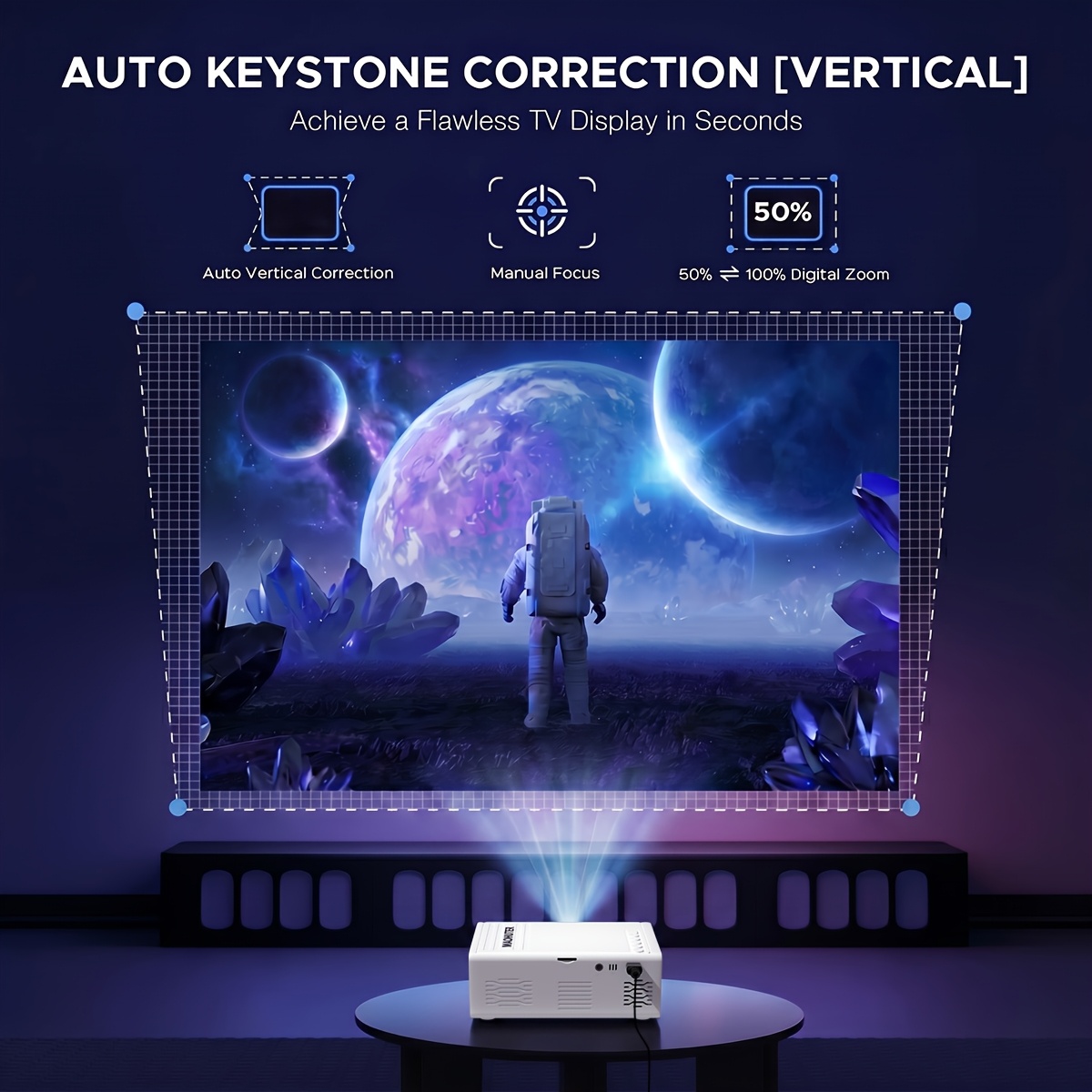 Portable Mini Projector for Home, Office, and School
