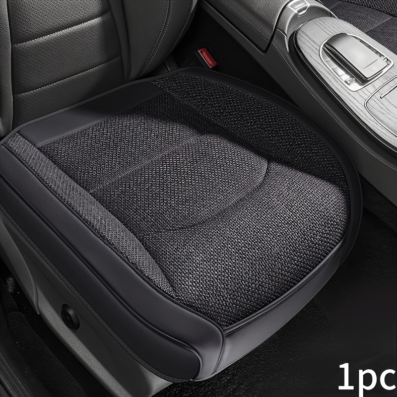 TEMU 1pc Easy Comfortable Breathable Linen Car Seat Cushion Universal, , Breathable And Wear-resistant, Contoured To The Seat, Premium Material, Full