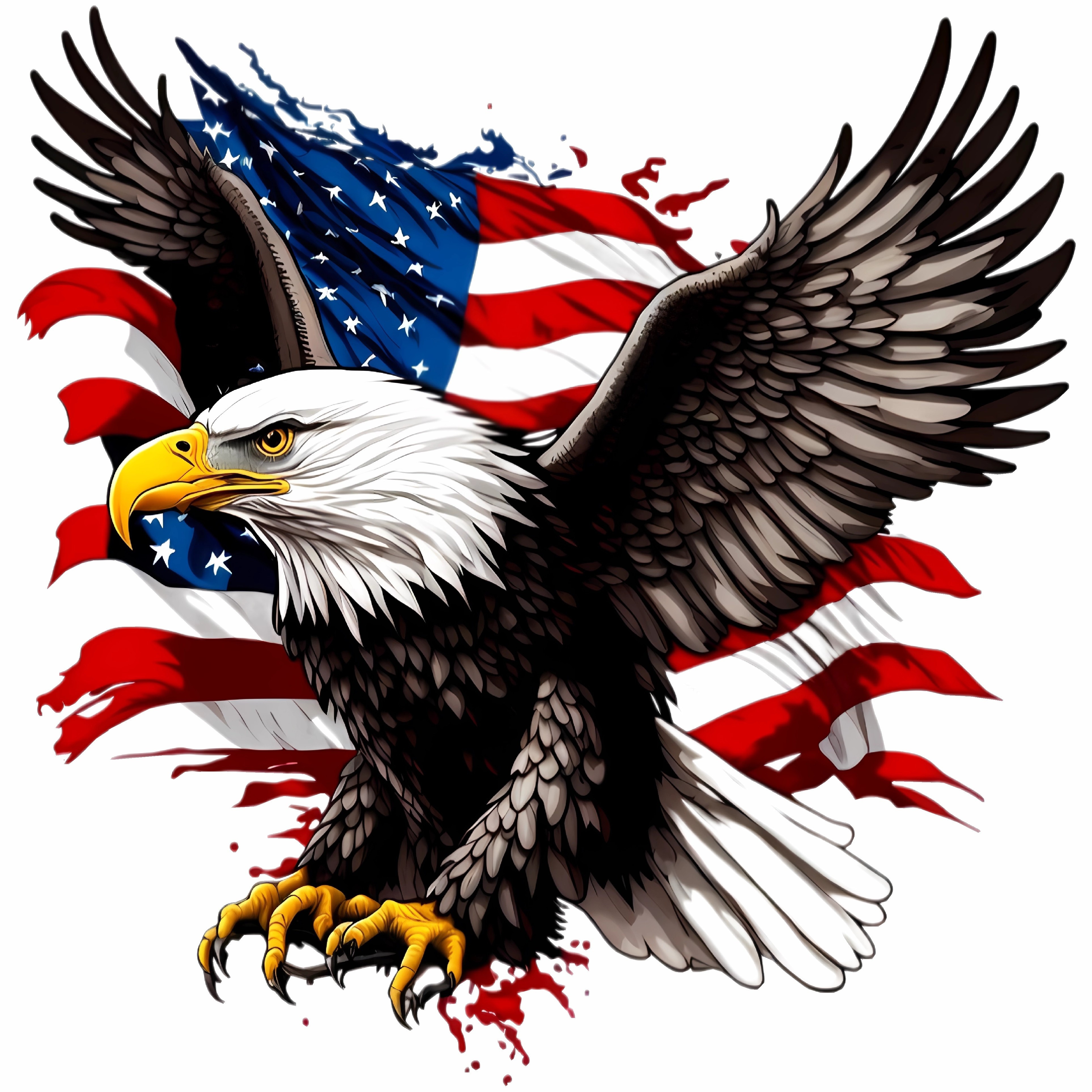 

1/2/3pcs Eagle Flag Style Men's Novelty Diy Washable Patch, Just Press And Use, Suitable For T-shirts, Sweatshirts, Pillow Covers, Backpack Decoration Stickers