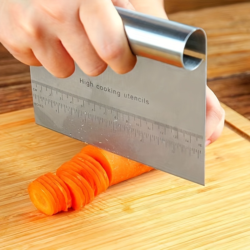 stainless steel dough cutter pastry scraper multifunctional baking tool for     kitchen gadget dough scraper   knife details 2