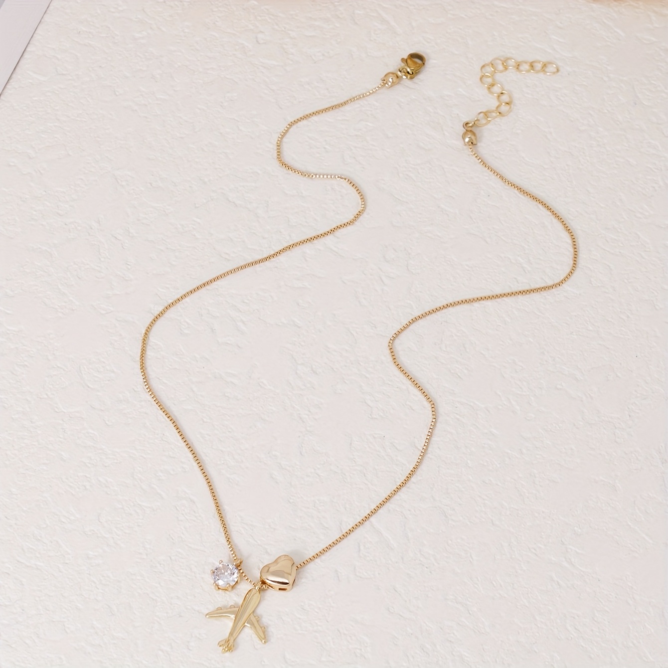 Image of 1pc Women' Necklace, Elegant Mini Airplane And Collarbone Chain, Jewelry For Music Festivals, Daily Wear, And Vacations