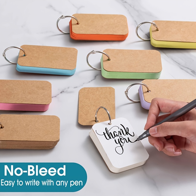 blank flash cards with binder ring Star Right Assorted Colored Blank Flash Cards