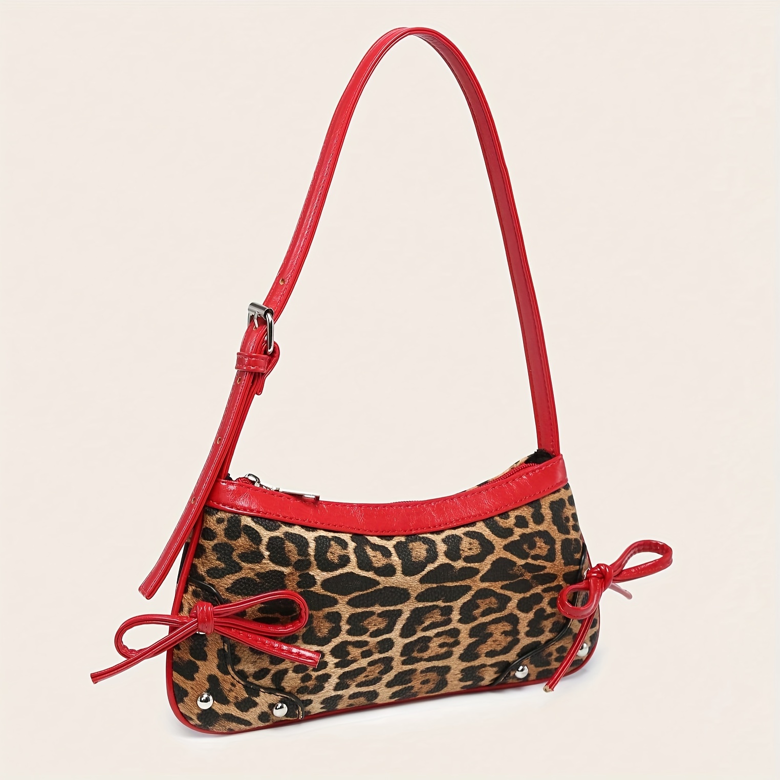 7*1様 y2k archive leopard leather shoulde Jean Colonna Y2K 00s Vintage Leopard Print Faux Leather