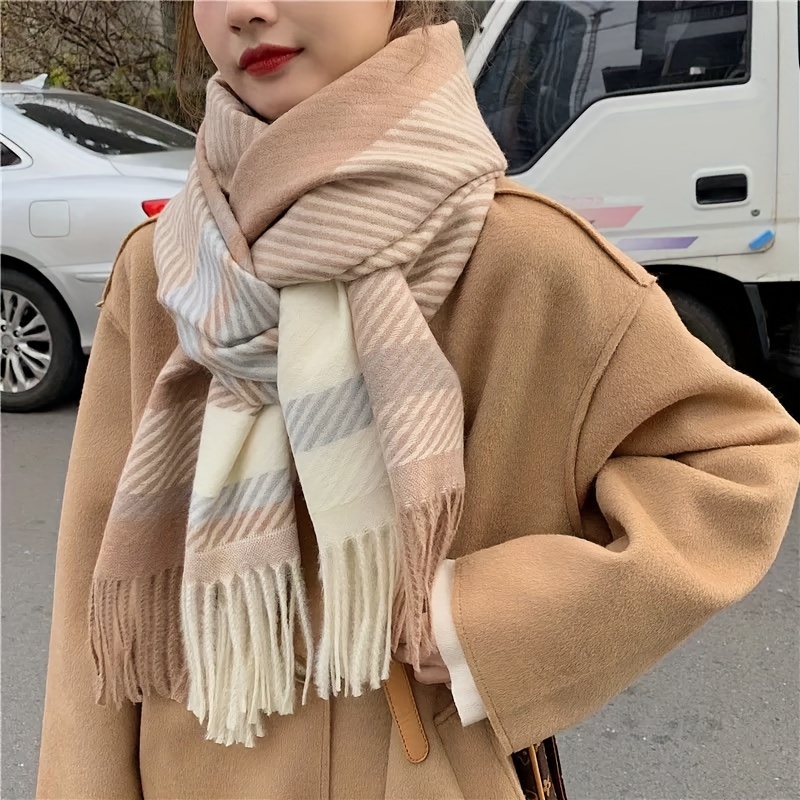 Image of Temperament Style New Scarf Women's Winter Korean Style All-match Student Couple Warm Neck Warmer