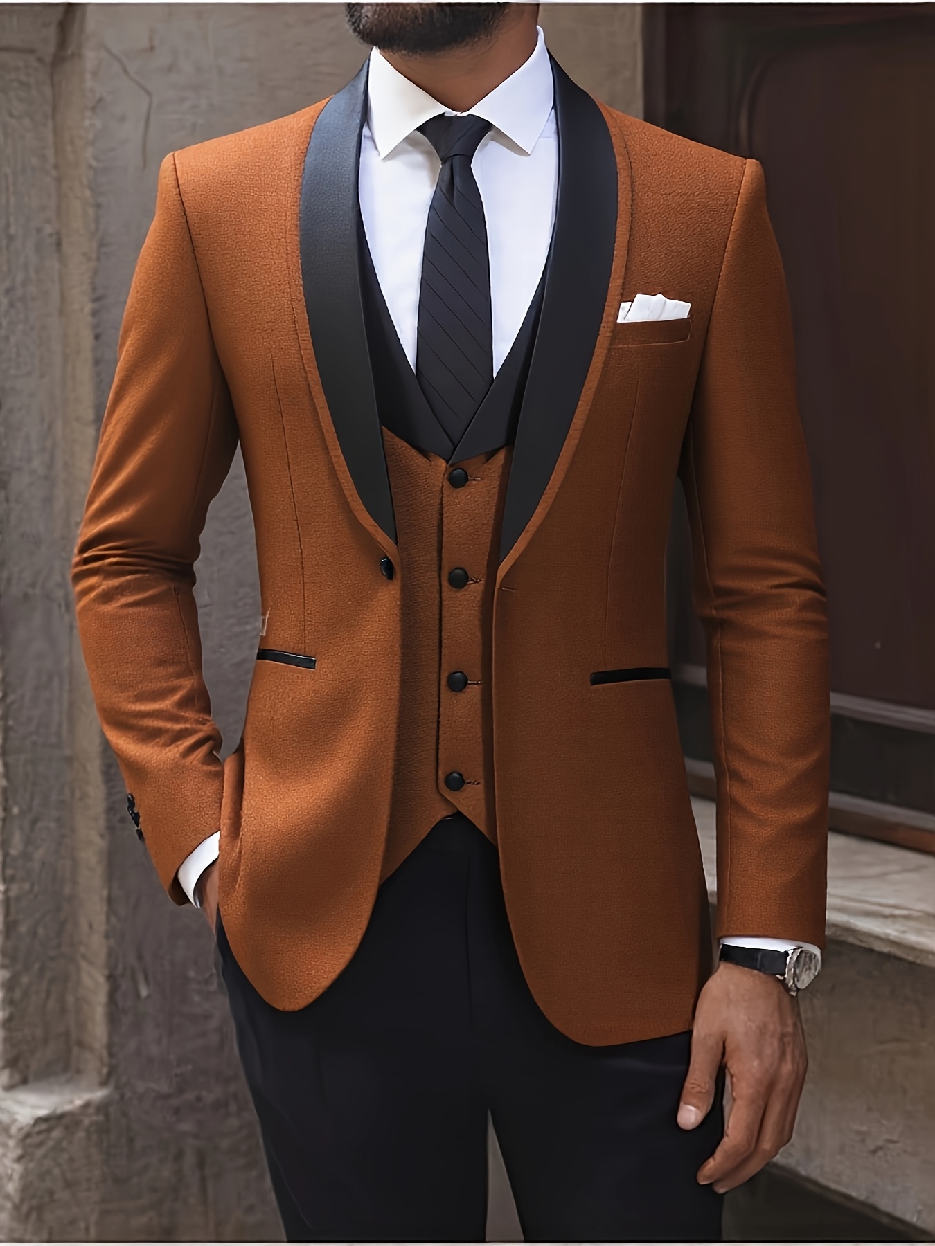 Buy Plus Size Men Solid Wedding Suit Prom Tuxedo Slim Fit