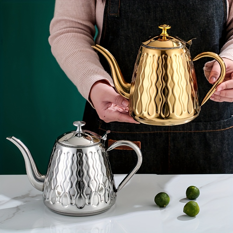 Teapot Heavy Duty Kettle For Office 1pc Vintage Stainless Steel