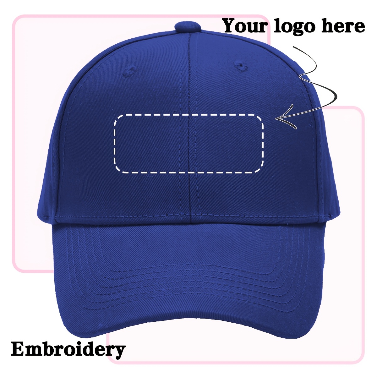 TEMU 1 Custom Embroidered Baseball Cap, Unisex, Casual And Versatile, With Embroidered Personalized Snapback Cap