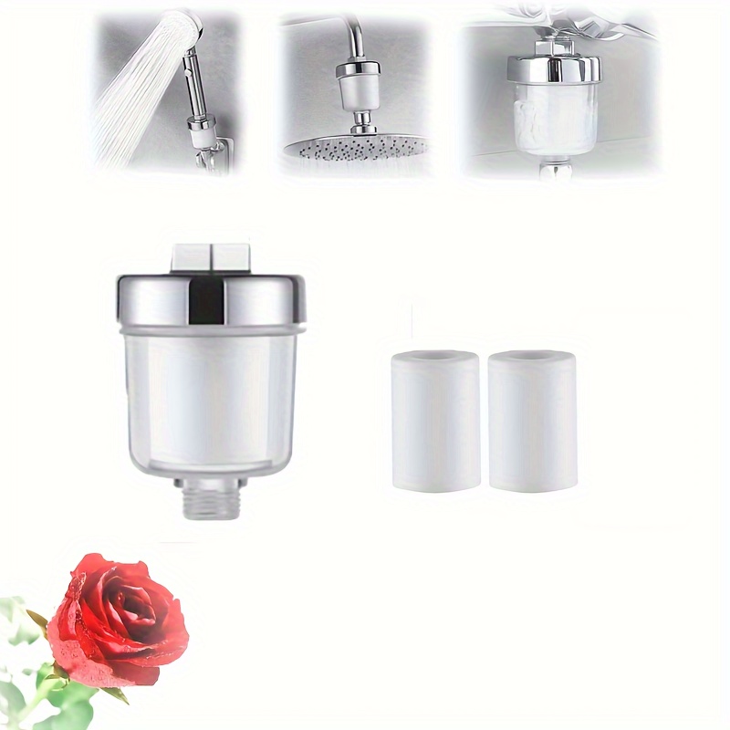 Duschkopffilter Aus PP-Baumwolle – Tragbarer Mini-Wasserfilter, 5 Cm, Weiß, Für Sauberes Und Sicheres Duschwasser