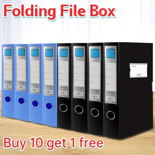 item picture 11pcs 7 5cm box thickened folding box a4 data test paper storage box large capacity office supplies