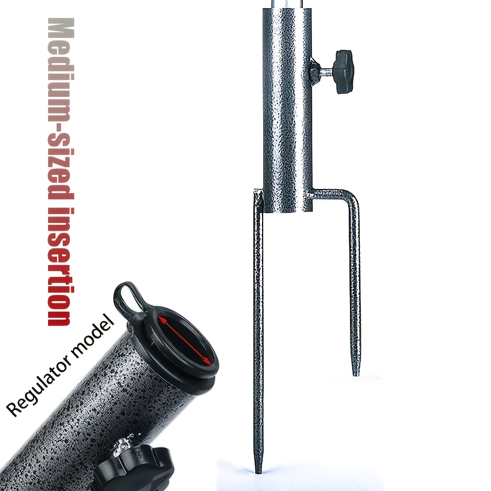 TEMU 1 pz Picchetto da Terra per Ombrello, Supporto Antivento per Palo per Patio da Spiaggia, Ancoraggio Portatile per Parasole da Esterno, Fissaggio