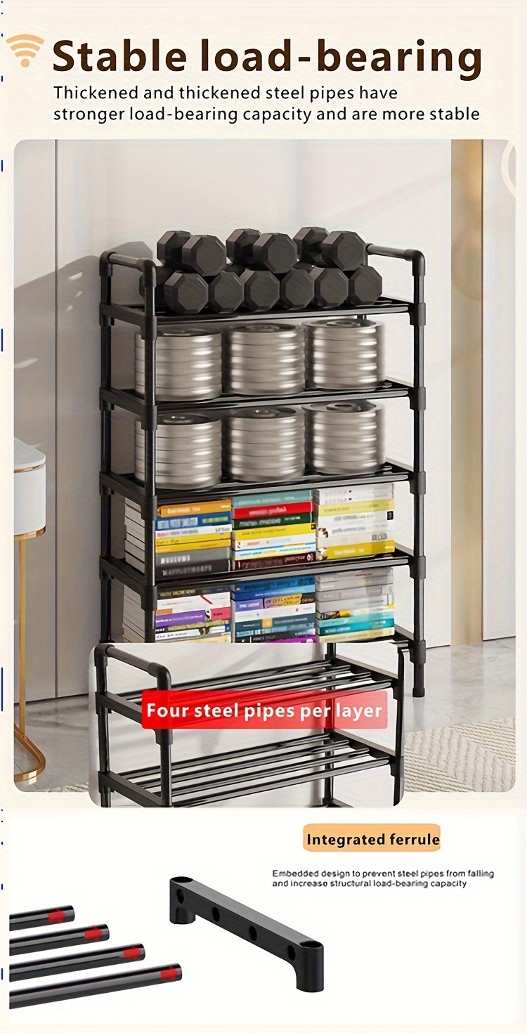 space saving multi layer shoe rack   large capacity metal storage for shoes boots in   living rooms bedrooms details 7