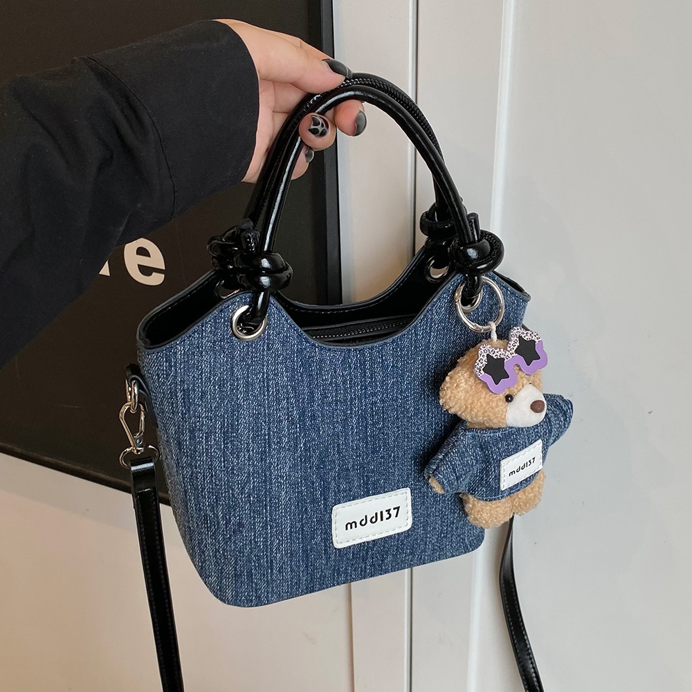 E-shop Vintage Wo Handtasche mit verstellbarem Schultergurt & abnehmbarer Handtasche - Hellbraun/Schwarz, Ölkanten-Design, Reißverschluss,