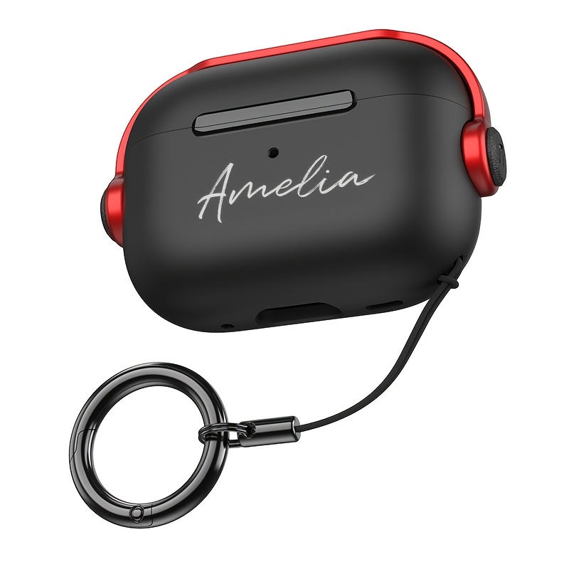 TEMU Custom Diy Text Multi-functional Earphone Case With Pendant Hook, Suitable For Earphone Case Pro 3