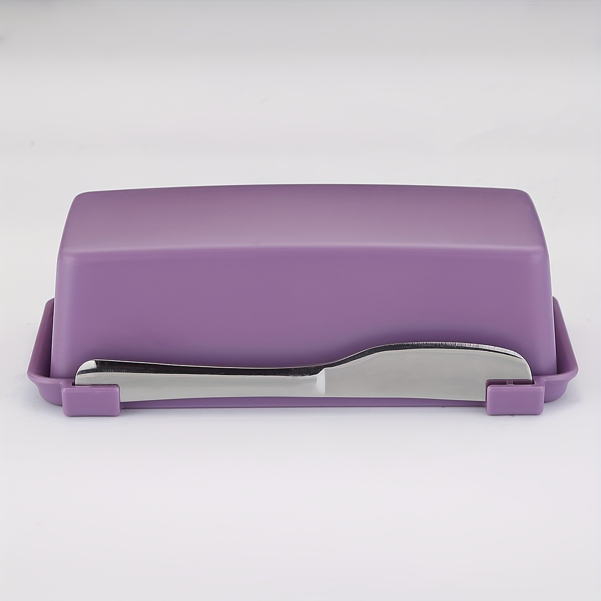 item picture butter dish with lid 6 9 inch with stainless steel butter knife   holds   sizes of butter suitable for counter and refrigerator made of food grade material safe durable and easy to clean