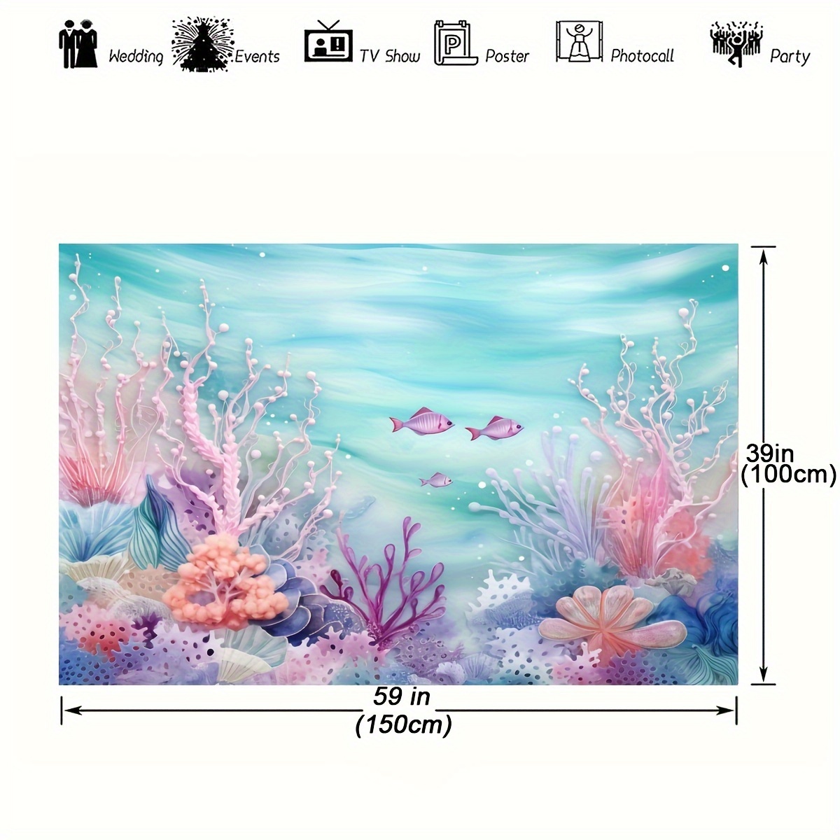 Sensfun Under The Sea Baby Shower Backdrop Purple Blue Seaweed Glitter  Scales Underwater Photography Backgrpund Mermaid Birthday Decorations Party  Cake Table Banner Photoshoot Vinyl Prop 7x5ft : : Electronics