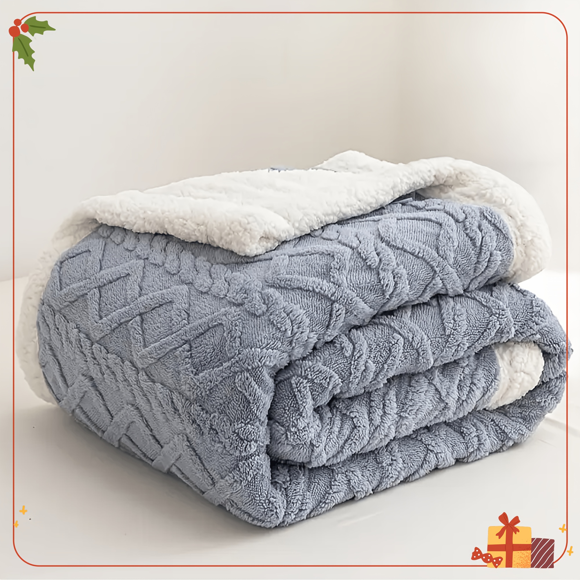 TEMU Thick Throw Blanket Super Soft Cozy, 3d Stylish Design Lightweight Warm Nap Blanket For Couch Sofa Room Hotel, Decor, Gift For
