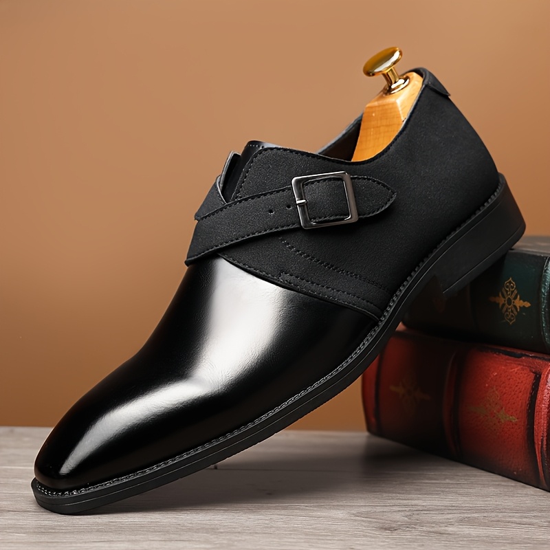 elegant mens brown oxford dress shoes glossy end durable pu - Temu