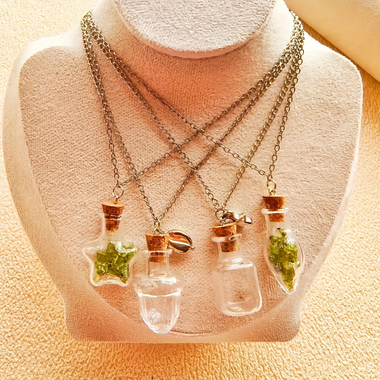 vial necklace sold on Temu United States